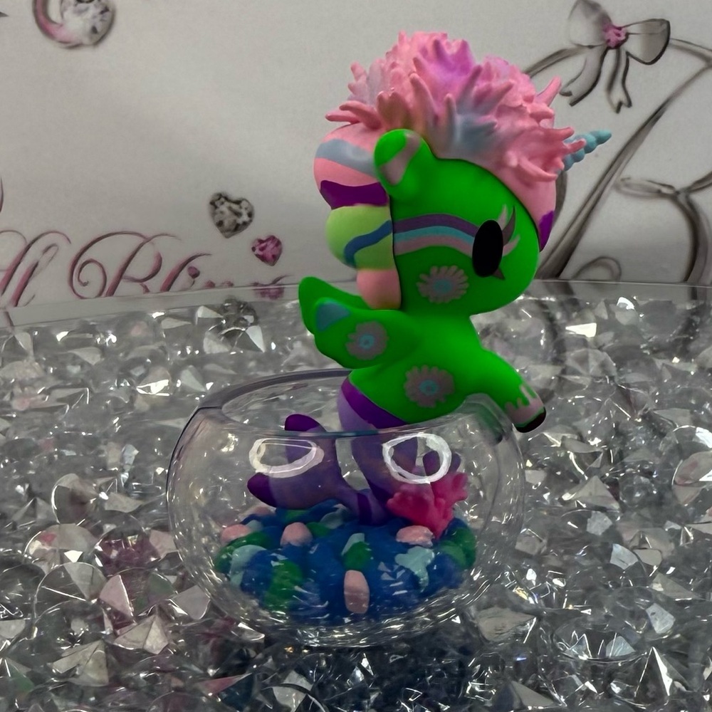 tokidoki neon green coral figurine neon coral Green Pink Purple Mini Figure